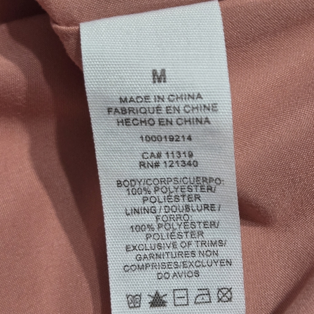 Dynamite Peach Color Fit-and-Flare Textured Pattern Strappy Mini Dress Medium - Picture 13 of 13